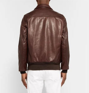 [Factory Outlet] 50% OFF Holiday Sale - Men's Air Force A-2 Leather Flight Bomber Jacket [FREE SHIPPING]